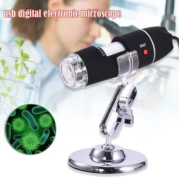 8 LED Šviesos Skaitmeninis Mikroskopas USB 500X-1600X Endoskopą Kamera Microscopio didinamasis stiklas Elektroninių Monokuliariniai Mikroskopas Su Stovu