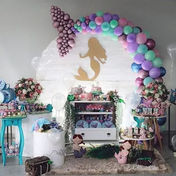 44pcs/set Undinėlės uodega balionai undinė šalis pagal jūros balionas nustatyti, baby shower mergina ballon 1-ojo gimtadienio apdaila