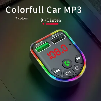 Bluetooth 5.0 FM Siųstuvas Automobilinio Įkroviklio Rinkinys MP3 Moduliatorius Žaidėjas Belaidė laisvų Rankų įranga Garso Imtuvas Dual USB Greitas Įkroviklis 3.1