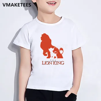 Vaikų Vasaros Marškinėlius Vaikų Liūtas Karalius Mufasa ir Simba Mielas Animacinių filmų T-marškinėliai Berniukams, Mergaitėms Juokinga Drabužiai
