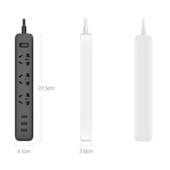 Originalus Xiaomi Mi Smart Power Strip kištukinis Adapteris su 3 USB Lizdas 2A Greito Įkrovimo lizdas Mini Universalus Maitinimo Juostelės