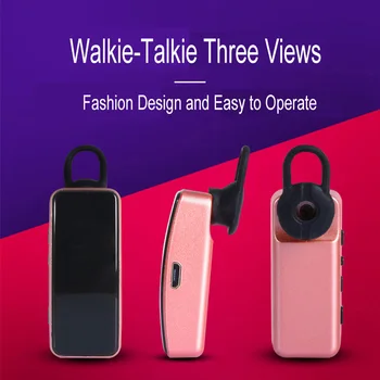 2vnt Belaidžių Profesinės Auricular Walkie Talkie Mini Nešiojamieji Ausies Kabliuko laisvų Rankų įranga Walkie Talkie Radijo ryšys Talkie Walkie
