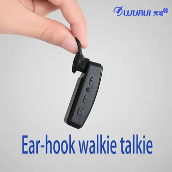 2vnt Belaidžių Profesinės Auricular Walkie Talkie Mini Nešiojamieji Ausies Kabliuko laisvų Rankų įranga Walkie Talkie Radijo ryšys Talkie Walkie