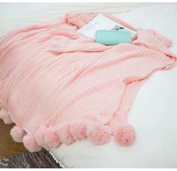 100x100cm/150x100cm pieniškas balta/rožinė/šviesiai žalia/skyblue/pilka medvilnės siūlai, antklodė, vilnos kamuolys megzti antklodė megzti mesti