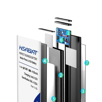 HSABAT Top Brand Naujausias Išmaniųjų Telefonų Baterijas 4100mAh Bateriją, skirta iphone 7 iphone7 
