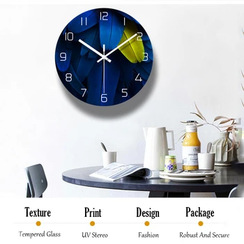 JADUOMA Sieninis Laikrodis Grūdintas Stiklas Kvarcinis Laikrodis Modernus Dizainas Šiaurės Didelio Dydžio 