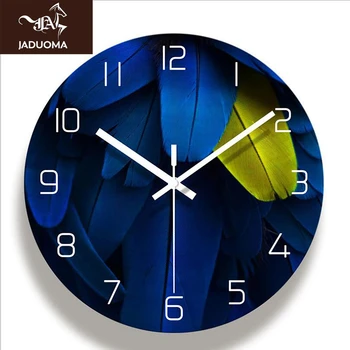 JADUOMA Sieninis Laikrodis Grūdintas Stiklas Kvarcinis Laikrodis Modernus Dizainas Šiaurės Didelio Dydžio 