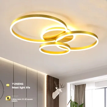 Šiuolaikinio gyvenimo kambario apvalus LED lubų šviestuvas aukso miegamasis liustra restoranas lempos viešbutis apšvietimo gamyklos tiesioginio pardavimo