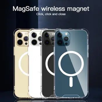 Prabanga Skaidrus Aišku, Atsparus Smūgiams Telefono Dėklas Skirtas IPhone 12 12 Pro Max Padengti IPhone12 Mini 12 Pro Magnetic Apsauginis Dangtelis