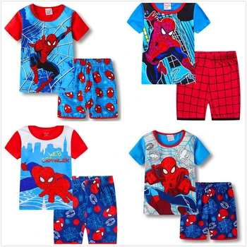 Kūdikių Pižama Vaikams Nustatyti Atsitiktinis Vasarą Berniukams, mergaitėms trumpomis Rankovėmis marškinėliai+Kelnės Kostiumas Vaikams, Cartoon Namų Pižamos Drabužių Rinkiniai