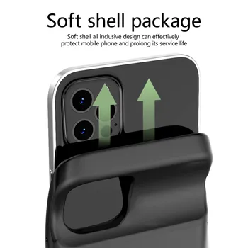 4800mAh Baterijos Kroviklis Atvejais iPhone 12/12pro 6.1 colių Galia Bankas Padengti Nešiojamų Saugumo Greitai Įkrauti Mobiliojo Telefono
