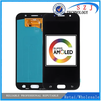 Super AMOLED skystųjų kristalų (LCD Samsung Galaxy A7 2017 A720 A720F SM-A720F LCD Ekranas Jutiklinis Ekranas skaitmeninis keitiklis Asamblėja