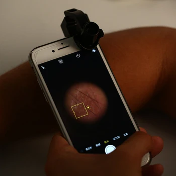 Akrilo Mobilųjį Telefoną, Mikroskopas, Optinis Objektyvas Su LED Žibintai 90X Universalus Zoom Mikro Kamera, didinamasis stiklas Įrašą
