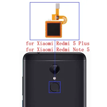 Už Xiaomi Redmi 5 Plius Redmi 5 Pastaba Pirštų Atspaudų Skaitytuvas Palieskite Jutiklio Home Mygtuką Flex Kabelis, Pakeitimas, Remontas, Atsarginės Dalys