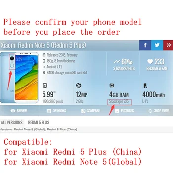 Už Xiaomi Redmi 5 Plius Redmi 5 Pastaba Pirštų Atspaudų Skaitytuvas Palieskite Jutiklio Home Mygtuką Flex Kabelis, Pakeitimas, Remontas, Atsarginės Dalys