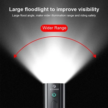 4000 mAh Dviračių Apšvietimas Priekiniai Rainproof USB Įkrovimo Dviračių Žibintai Dviračių Žibintai 3T6 Žibintų Galingas LED Žibintuvėlis