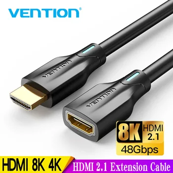Paj HDMI 2.1 ilgiklis 8K HDMI 2.1 Kabelio ilgintuvas 48Gbps HDMI Vyrų ir Moterų Kabelis PS4 HDMI Switch HDMI Extender 2