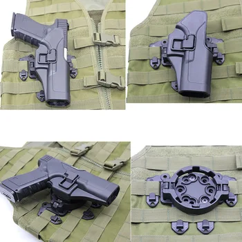 Molle Liemenės Strike Adapteris Ginklą Dėklas, Skirtas Glock 17 19 22 Colt 1911 Beretta M92 SIG P226 USP Dėklas Platforma Airsoft Priedus