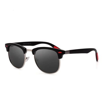 Naujas poliarizuota vyriški akiniai nuo saulės UV400 akiniai pusiau metalinis kvadratinis rėmas moteriški akiniai nuo saulės mados prekės ženklą, dizainą, vairavimo akiniai nuo saulės