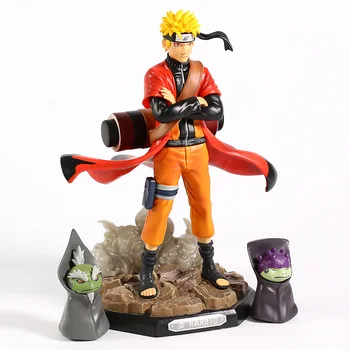 Naruto Shippuden Uzumaki Naruto Sennin Režimas su Shima Fukasaku PVC Pav Kolekcines Modelis Žaislas Brinquedos Figurals