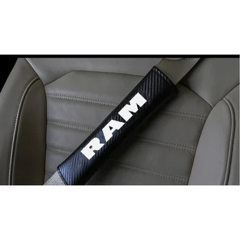 Dodge Ram Pu Medžiaga Anglies Pluošto Tekstūra Mados Automobilio Sėdynės Diržo apsaugos Automobilių Sėdynių saugos Diržų Pečių Trinkelės, Automobilių Reikmenys 2vnt