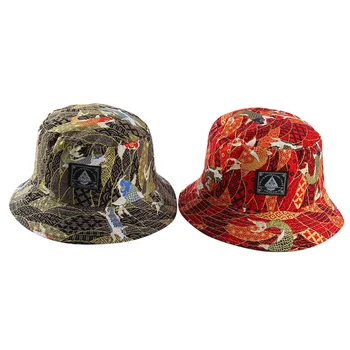 Naujas Populiarus Kibirą Skrybėlės Vyrai Moterys Lauko Medvilnės Nacionalinės Stiliaus Dvigubo Pusėje Žvejys Skrybėlę Merginos, Panama Hip-Hop Paplūdimio Kibirą Kepurės