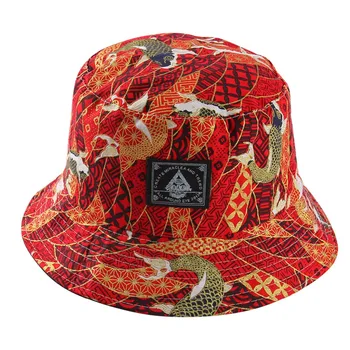 Naujas Populiarus Kibirą Skrybėlės Vyrai Moterys Lauko Medvilnės Nacionalinės Stiliaus Dvigubo Pusėje Žvejys Skrybėlę Merginos, Panama Hip-Hop Paplūdimio Kibirą Kepurės