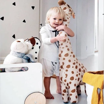 Didelis Dydis Modeliavimo Žirafa, Pliušiniai Žaislai, Minkšti Iškamša Žirafa Miega Lėlės Žaislas Berniukams, Mergaitėms Gimtadienio Dovana Vaikams Žaislas