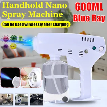 600ML Purkštuvas Belaidžio Mašina, Dezinfekavimo Nešiojamą Dulkinimo Nano Purškimo Blue Ray, USB Kabelis, Ličio Baterija Rūko Mašina