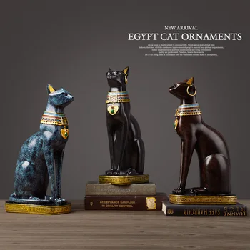 Egipto Katė dervos amatų, derliaus, namų dekoro Modernaus Derliaus Baster deivė, dievo faraonas statulėlės statula stalo puošyba, Dovanų