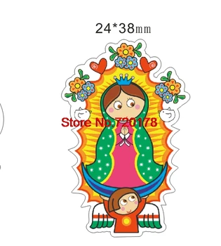 30pcs/50pcs Animacinių filmų Meksika Mergina plokščių dervos amatai, 