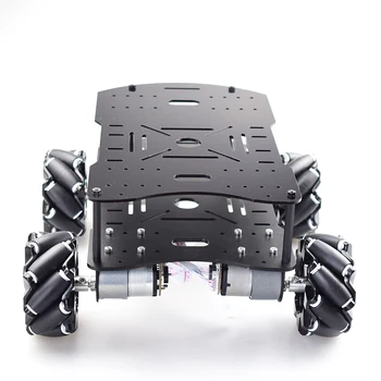 Dvigubos Plokštės Apkrova 10KG 4WD Omni Mecanum Varantys Automobilinio Rinkinio su 4pcs Greitis Encoder Variklis Arduino Aviečių Pi ROS Robotas