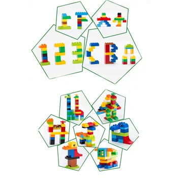 Paveikslas Traukinio Surinkti Blokai Vaikų Ankstyvojo Ugdymo Raštingumo Blokai Bendrieji Pažintiniai Žaislai Suderinama Duploed Blokai