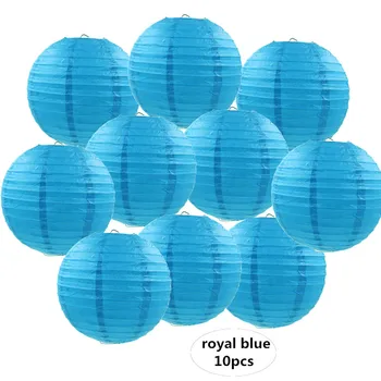 10 vnt/daug 12 Colių royal Blue Kinų Popieriaus Žibintų popieriaus lempos Vestuves Kabinti Apdailos Naudai