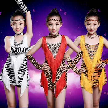 Latino Kostiumai Naujas Stilius Mergaičių Leopard 
