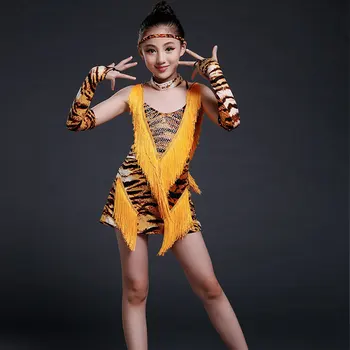 Latino Kostiumai Naujas Stilius Mergaičių Leopard 