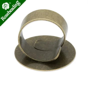 25mm Turas Reguliuojamas Antikvariniai Bronzos padengti Žiedas Bazės Nustatymo,bezel žiedas tuščias,žiedas nustatymas,Parduodamas 20pcs/daug-C3236