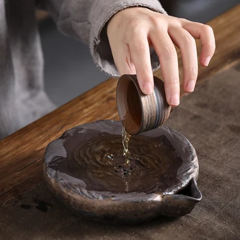 Keramikos Lentos Arbatos Dėklas Puodą Guolių Japonijos Drenažo Vandens Saugojimo Keramikos Kung Fu Arbatos Rinkinys Rupi Keramikos Amatai Padas