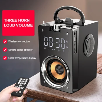 T3 Didelės Galios Lauko Portable Bluetooth Speaker Belaidis žemų dažnių garsiakalbis Boombox Kolonėlę Garso Muzikos Centro Parama LED Ekranas, FM, AUX