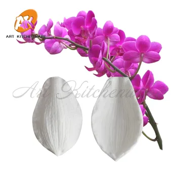 2VNT drugelių orchidėja modelis Veiner Silikono Formos Tortas Dekoravimo Minkštas Įspūdį Gėlių Pelėsių Sugarcraft Tortas Pelėsių