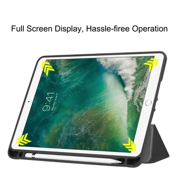 Sanmubaba Tablet Case For iPad 9.7 colių 2018 Odos TPU Minkštas Galinį Dangtelį Shell 