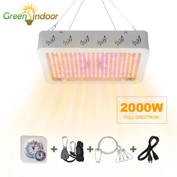 Vidaus LED Grow Light 1000W 2000W Visą Spektrą Fito Lempa Augalų Apšvietimą Gėlės Auga Palapinė Kambarys 