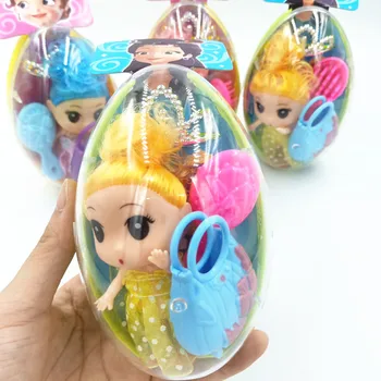 Naujų kūrybinių princesė susukti kiaušinių karūna, papuošalai padažu nustatyti vaikų žaisti namus lėlės staigmena susukti žaislai mergaitėms