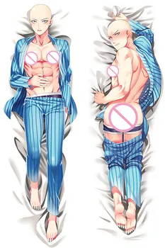 Japonų Anime VIENAS SMŪGIS-ŽMOGAUS kūno mesti pagalvę padengti atveju Cool Berniukas Saitama kūno hugging užvalkalas