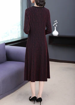 Rudens Suknelės Plius dydžio 2019 Naujas, Modernus Derliaus Spausdinti Elegantiškas Blauzdos-Pusė Atsitiktinis Suknelė Prabanga Moterų Šalis Linijos Suknelė