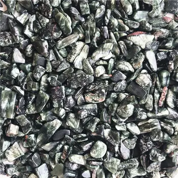 5-7mm Natūrali Žalioji Charoite Akmenys Seraphinite Žvyro Kristalų Žetonų Akmens Pavyzdys Natūralus Kvarco Kristalai 50g