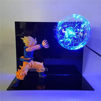 Dragon Ball Z Sūnus Gokas Lempos Kakarotto Kamehameha LED Nakties Šviesos Žaislas Anime Duomenys Gokas 