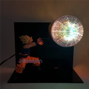 Dragon Ball Z Sūnus Gokas Lempos Kakarotto Kamehameha LED Nakties Šviesos Žaislas Anime Duomenys Gokas 