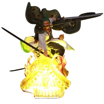 Vienas Gabalus GK Veiksmų Skaičius, Roronoa Zoro Gali Šviesti Anime 28cm Glow Versija, Pvc Modelio Surinkimo Žaislas Išskirtinį Apdailos Figma