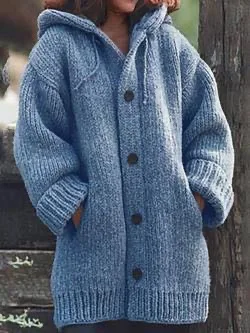 Žiemos moteriški Megztiniai Ilgas Cardigan Negabaritinių Naujas Moterų Megztinis su Gobtuvu Striukė Plius Dydis 4XL YU14